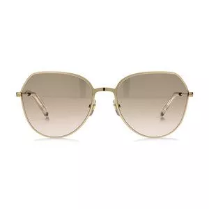 Óculos De Sol Arredondado<BR>- Marrom & Dourado<BR>- Givenchy