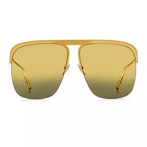Óculos De Sol Quadrado<BR>- Verde Militar & Amarelo<BR>- Givenchy