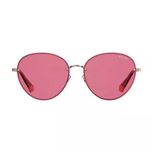 Óculos De Sol Aviador<BR>- Rosa & Rosê Gold<BR>- Polaroid