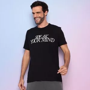 Camiseta Speak Your Mind<BR>- Preta & Branca