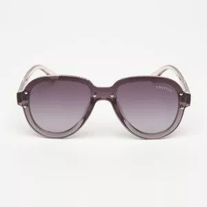 Óculos De Sol Arredondado<BR>- Vinho & Cinza Claro<BR>- Triton Eyewear