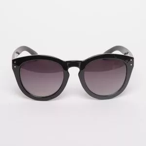 Óculos De Sol Arredondado<BR>- Preto<BR>- Triton Eyewear