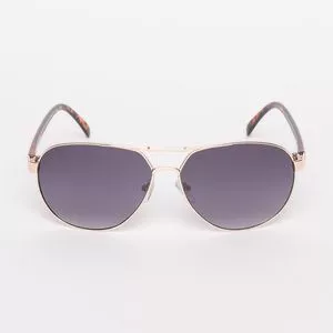 Óculos De Sol Aviador<BR>- Azul Marinho & Dourado<BR>- Triton Eyewear