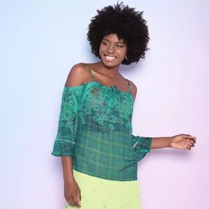 Blusa Floral<BR>- Verde<BR>- Lily Daisy