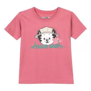 Camiseta Tigor Baby®<BR>- Rosa & Branca