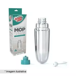 Dispenser Para Mop Spray: Fit & 2 Em 1<BR>- Incolor & Verde Água<BR>- 365ml<BR>- Euro Homeware