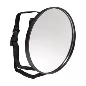 Espelho Retrovisor Para Banco Traseiro<BR>- Espelhado & Preto<BR>- 7xØ17,5cm