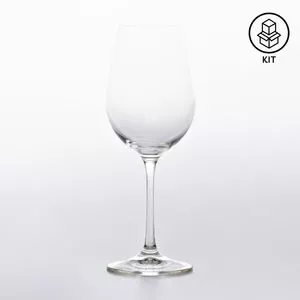 Jogo De Taças Para Vinho Tinto Helena<BR>- Cristal<BR>- 6Pçs<BR>- 350ml<BR>- Gremax