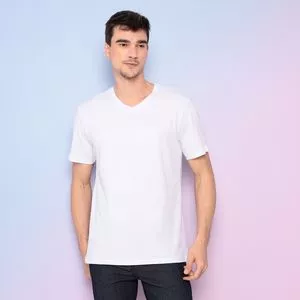 Camiseta Com Inscrições <BR>- Branca & Cinza