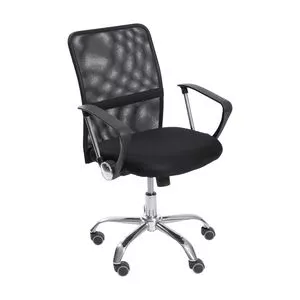 Cadeira Office Smart<BR>- Preta & Prateada<BR>- 102,5x55x47cm<BR>- Or Design