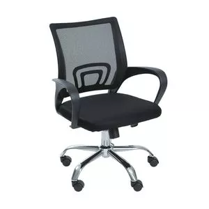 Cadeira Office Tok<BR>- Preta & Prateada<BR>- 95x59,5x49cm<BR>- Or Design