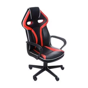 Cadeira Office Gamer<BR>- Preta & Vermelha<BR>- 117x60x51cm<BR>- Or Design