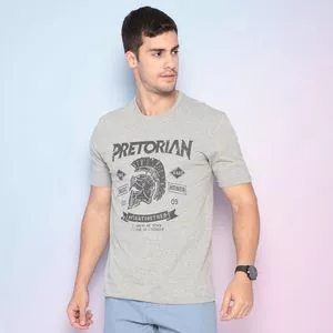Camiseta Pretorian<BR>- Cinza & Cinza Escuro