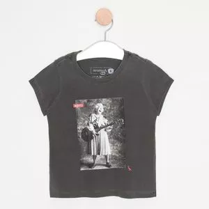 Camiseta Agito<BR>-Cinza Escuro & Branca