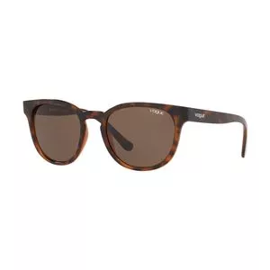 Óculos De Sol Arredondado<BR>- Marrom & Marrom Escuro<BR>- Vogue