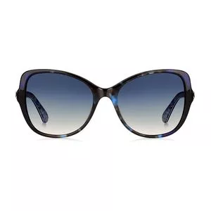 Óculos De Sol Arredondado<BR>- Preto & Azul Marinho<BR>- Kate Spade