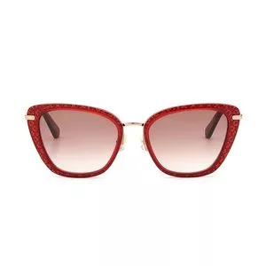 Óculos De Sol Gatinho<BR>- Marrom Claro & Vermelho<BR>- Kate Spade
