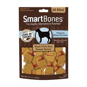 Smartbones Mini<BR>- Manteiga De Amendoim<BR>- 255g<BR>- Smartbones