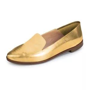 Loafer Metalizado<BR>-Dourado