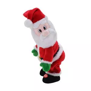 Papai Noel Decorativo<BR>- Vermelho & Branco<BR>- 34,5x17x12cm<BR>- Mabruk