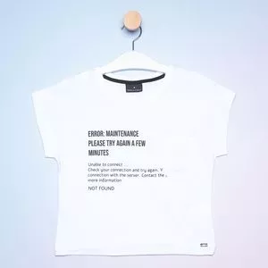 Camiseta Com Inscrições<BR>- Branca & Preta<BR>- Vanilla Cream