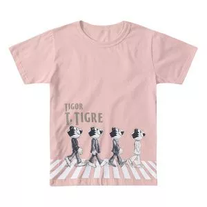 Camiseta Tigor T. Tigre<BR>- Rosa & Branca