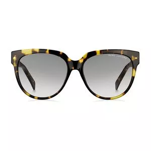 Óculos De Sol Arredondado<BR>- Marrom Escuro & Amarelo Escuro<BR>- Marc Jacobs