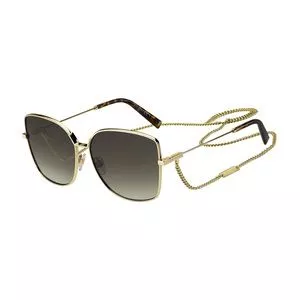 Óculos De Sol Quadrado<BR>- Dourado & Cinza Escuro<BR>- Givenchy