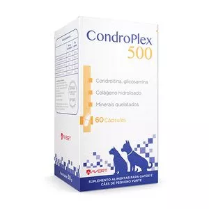 Suplemento Alimentar CondroPlex 500<BR>- Uso Oral<BR>- 60 Cápsulas<BR>- Avert