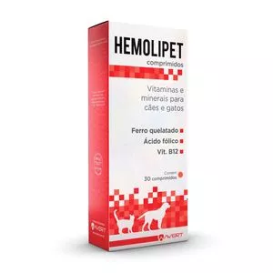 Vitaminas & Minerais Hemolipet<BR>- Uso Oral<BR>- 30 Comprimidos<BR>- Avert