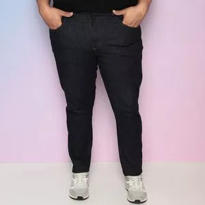 Calça Jeans Skinny <BR>- Azul Marinho
