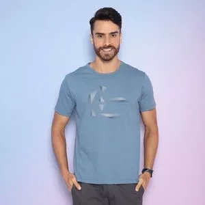 Camiseta Abstrata<BR>- Azul & Branca