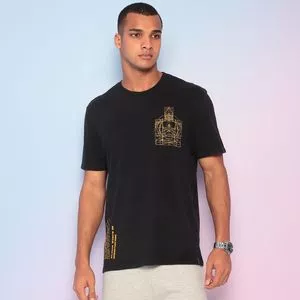 Camiseta Meditation <BR>- Preta & Laranja