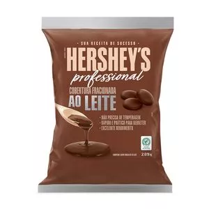 Cobertura Fracionada Professional Formato Moeda<BR>- Chocolate Ao Leite<BR>- 2,01Kg<BR>- Hershey's Professional