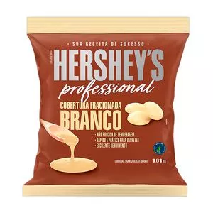 Cobertura Fracionada Professional Formato Moeda<BR>- Chocolate Branco<BR>- 1,01Kg<BR>- Hershey's Professional