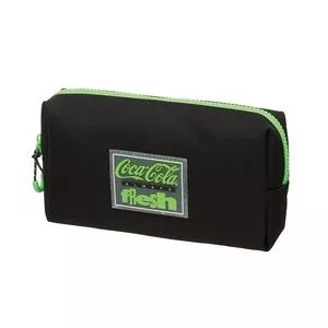 Nécessaire Coca-Cola® Fresh<BR>- Preta & Verde Limão<BR>- 11x20x6cm<BR>- Coca-Cola