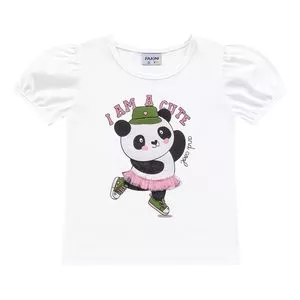 Blusa Panda<BR>- Branca & Preta<BR>- Fakini Kids