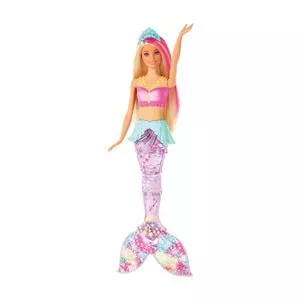 Boneca Barbie® Dreamtopia Sereia Brilhante<BR>- Pink & Lilás<BR>- 23x33x7cm