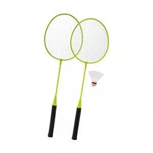 Kit Badminton<BR>- Verde Limão & Preto<BR>- 3Pçs<BR>- Ahead Sports