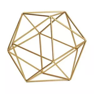 Escultura Forma Geométrica<BR>- Dourada<BR>- 22x28,5x23,5cm<BR>- Mart