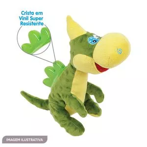 Brinquedo PetDragon Em Pelúcia<BR>- Verde & Amarelo<BR>- 25x19x16cm<BR>- Chalesco