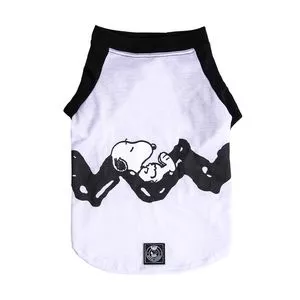 Camiseta Snoopy® Rest<BR>- Preta & Branca<BR>- Ø32xØ63cm<BR>- Zooz Pets