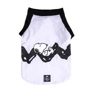 Camiseta Snoopy® Rest<BR>- Preta & Branca<BR>- Ø14xØ26cm<BR>- Zooz Pets