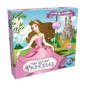Jogo Da Memória Princesas<BR>- Rosa & Marrom<BR>- 40 Pares<BR>- Toyster