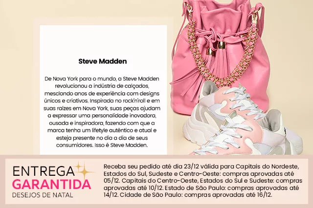 Steve Madden PRIVALIA O outlet online de moda e lifestyle N 1 no Brasil