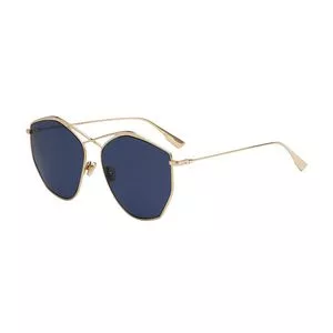 Óculos De Sol Arredondado<BR>- Azul Escuro & Dourado<BR>- Dior