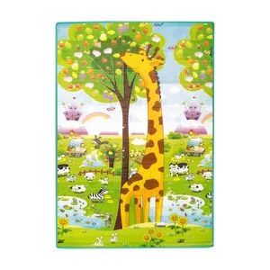 Tapete Girafa<BR>- Verde Claro & Amarelo<BR>- 1x120x180cm