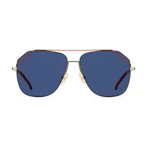 Óculos De Sol Arredondado<BR>- Azul & Dourado<BR>- Fendi