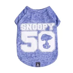 Camiseta De Inverno Snoopy® 50 Shadow<BR>- Azul Claro & Branca<BR>- Ø51xØ70cm<BR>- Zooz Pets