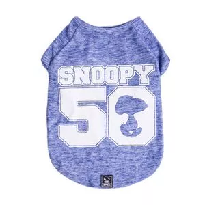 Camiseta De Inverno Snoopy® 50 Shadow<BR>- Azul Claro & Branca<BR>- Ø26xØ36cm<BR>- Zooz Pets